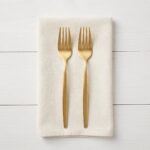 Danny Home 2-Piece Gold Stainless Steel Dessert Fork Set – Chic 14cm Cake & Pastry Flatware, Matte Metallic Finish (ZYB094-5MG) - Image 2
