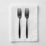 Matte Black Stainless Steel Dessert Fork Set 2-Piece - ZYB094-5MB - Image 3