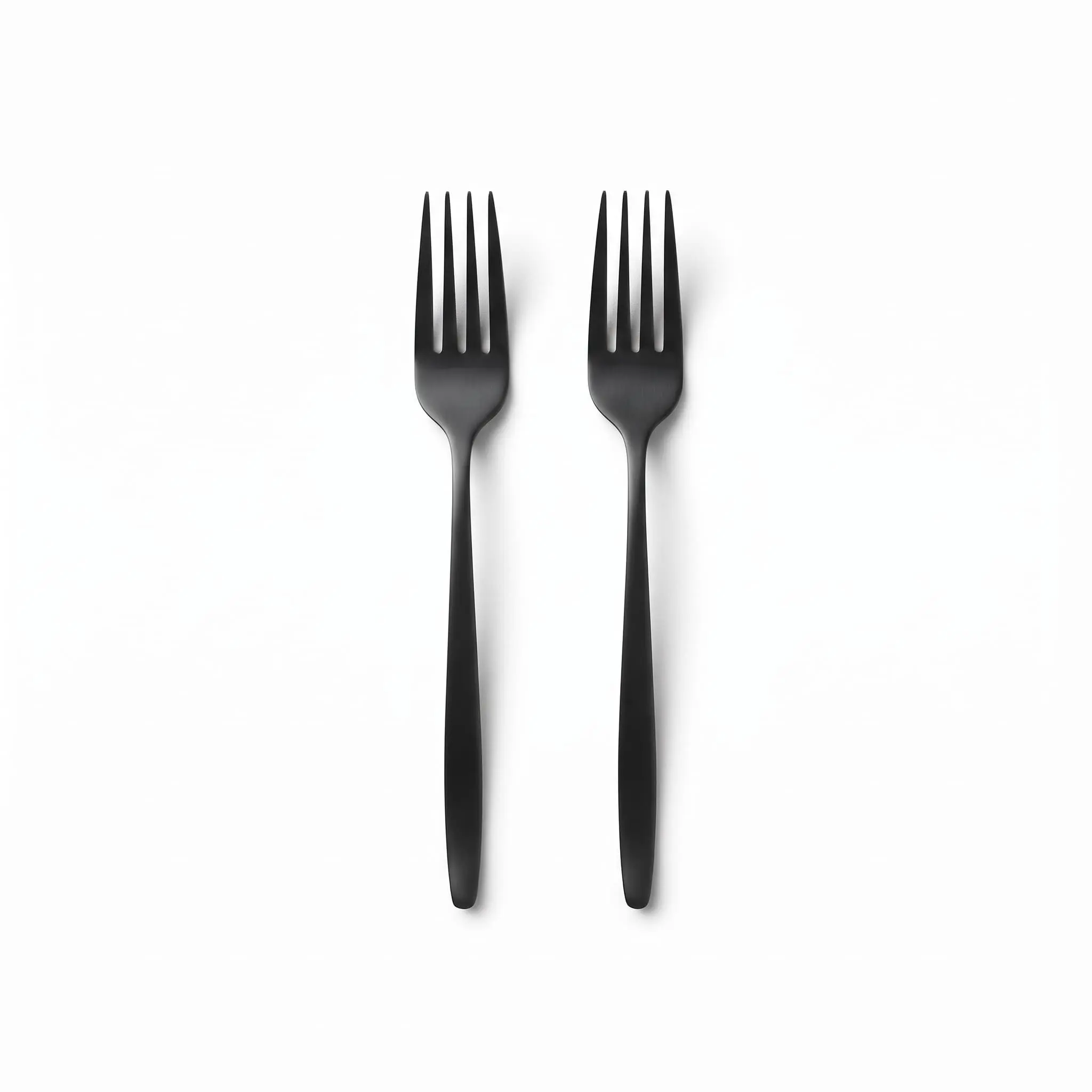 S.S.-Dessert-Fork-Set-2pcs-14CM_Kitchenware_12110_3.webp Matte Black Stainless Steel Dessert Fork Set 2-Piece - ZYB094-5MB - Image 1