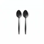 Matte Black Stainless Steel 12.1cm Dessert Spoon Set 2-Piece - ZYB094-4MB