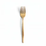 Danny Home 2-Piece Gold Stainless Steel Dinner Fork Set – Luxury 21cm Flatware, Matte Metallic Finish (ZYB094-3MG)