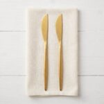 Danny Home 2-Piece Gold Stainless Steel Dinner Knife Set – Luxury 22cm Flatware, Matte Metallic Finish (ZYB094-1MG) - Image 2