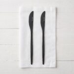 2-Piece Stainless Steel Matte Black Dinner Knives Set with Slender Contoured Handles - ZYB094-1MB - Image 3