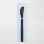 2-Piece Stainless Steel Matte Black Dinner Knives Set with Slender Contoured Handles - ZYB094-1MB - Image 2