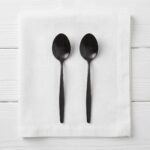 2-Piece Stainless Steel Matte Black Dinner Spoons Set with Slender Tapered Handles - ZYB094-2MB - Image 3