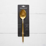 Danny Home 2-Piece Gold Stainless Steel Dinner Spoon Set – Luxury 22cm Flatware, Matte Metallic Finish (ZYB094-2MG) - Image 3