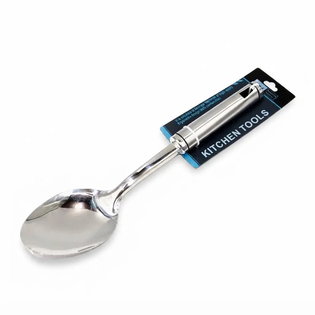 S.S.-Solid-Spoon-Server_Kitchenware_16769_3.webp Premium Stainless Steel Solid Serving Spoon (31cm) | SKU: SM15 - Image 1