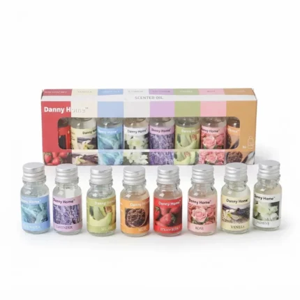 Multi Scented Aromatherapy Essential Fragrance Oil Assortment Gift Set 8-Piece 10ml Flasks - AT21-01