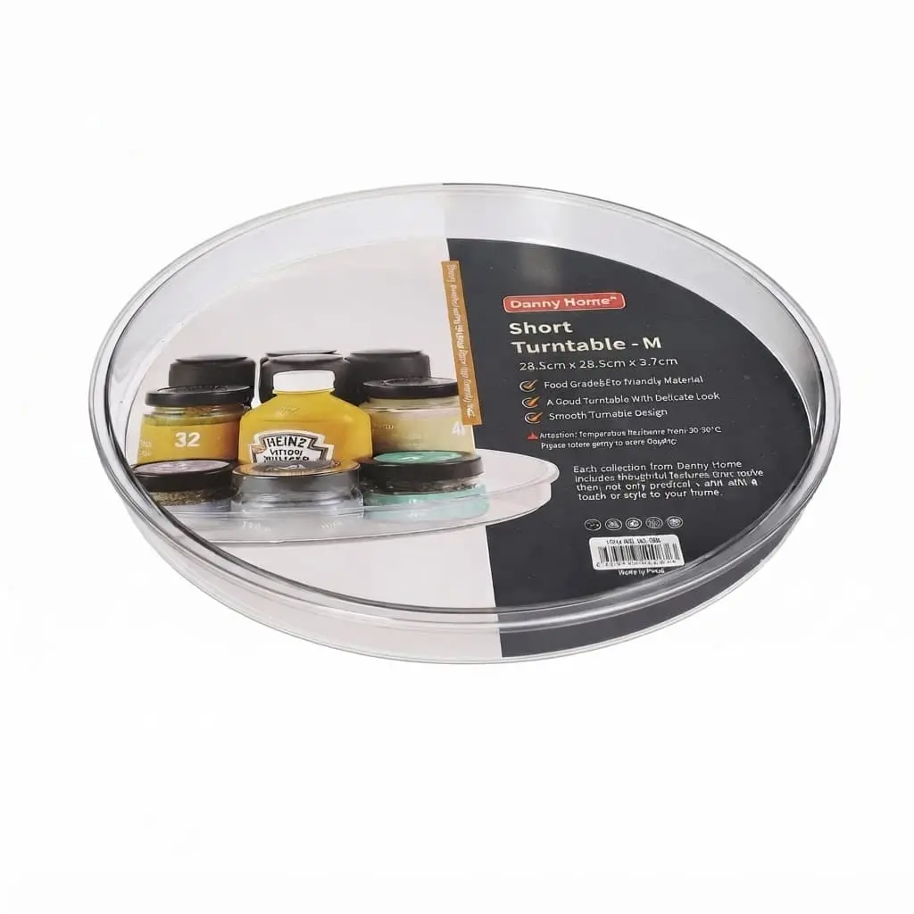 Short-Turntable-M-28.53.7cm_Kitchenware_11403_3.webp High-Performance 28.5cm Clear Rotating Lazy Susan Turntable Organizer (HO-086) - Image 1