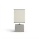 Danny Home TL-046-10 Nightstand Light | Sleek Slate Grey Cuboid Porcelain Base Lamp with Rectangular Shade – ~14x10x28cm