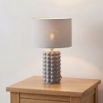 Danny Home 39cm Gray Bubble Lamp - Modern Textured Ceramic Accent Light - Image 2