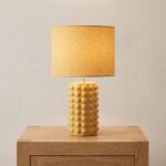 Danny Home 39cm Mustard Yellow Bubble Lamp - Textured Ceramic Side Light - Image 2