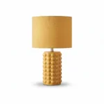Danny Home 39cm Mustard Yellow Bubble Lamp - Textured Ceramic Side Light