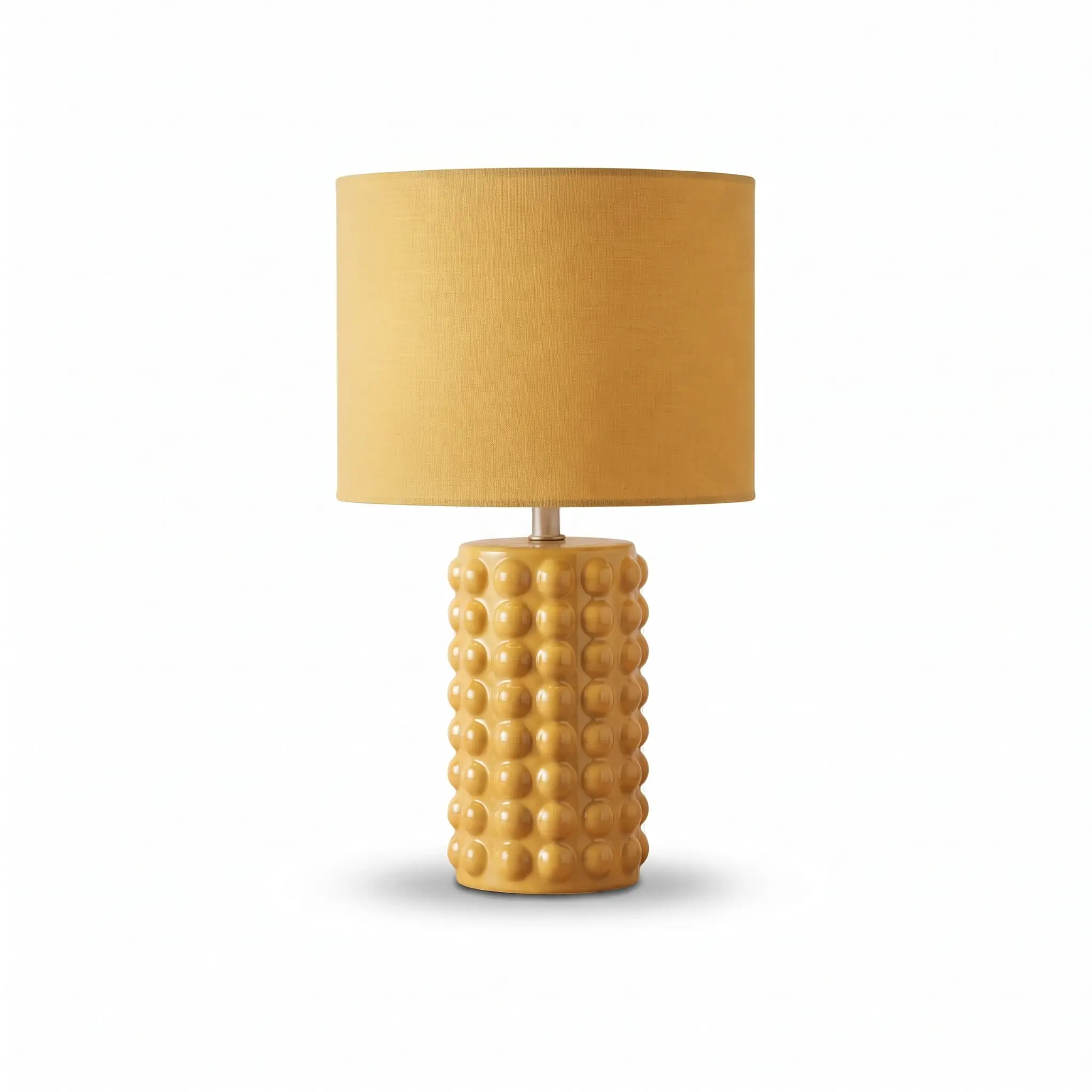 Side-Table-lamp_Furniture-Lighting_11692_3.webp Danny Home 39cm Mustard Yellow Bubble Lamp - Textured Ceramic Side Light - Image 1