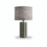 Danny Home 39cm Sage Green Bubble Lamp - Textured Ceramic Desk Light