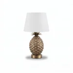 Danny Home 45cm Antique Bronze Pineapple Lamp - Metallic Ceramic Side Light