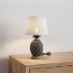 Danny Home 45cm Sage Green Pineapple Lamp - Vintage Ceramic Accent Light - Image 2