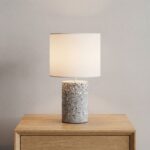 Danny Home 50cm Gray Terrazzo Table Lamp - Modern Industrial Desk Light - Image 2