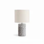Danny Home 50cm Gray Terrazzo Table Lamp - Modern Industrial Desk Light