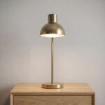 Danny Home TL-002 Bedside Light | Luxury Satin Brass Mushroom Dome Executive Desk Lamp – ~20x20x48cm - Image 2