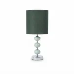 Danny Home Stacked Bubble Ceramic Table Lamp with Fabric Shade 39cm