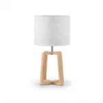 Modern Wooden Tripod Table Lamp | Boho Bedside & Nightstand Light - 44.5cm