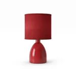 Danny Home TL-046-3 Bedside Lamp | Glossy Ruby Red Ceramic Accent Light – ~20x20x34cm