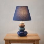 Danny Home TL-048-2 Bedside Lamp | Multi-Color Earthy Stacking Stone Ceramic Accent Light – ~23x23x36cm - Image 2