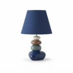 Danny Home TL-048-2 Bedside Lamp | Multi-Color Earthy Stacking Stone Ceramic Accent Light – ~23x23x36cm