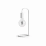 Danny Home TL-060-1 Accent Light | Modern Matte White Shepherd's Crook Bare-Bulb Table Lamp – ~20x15x39cm
