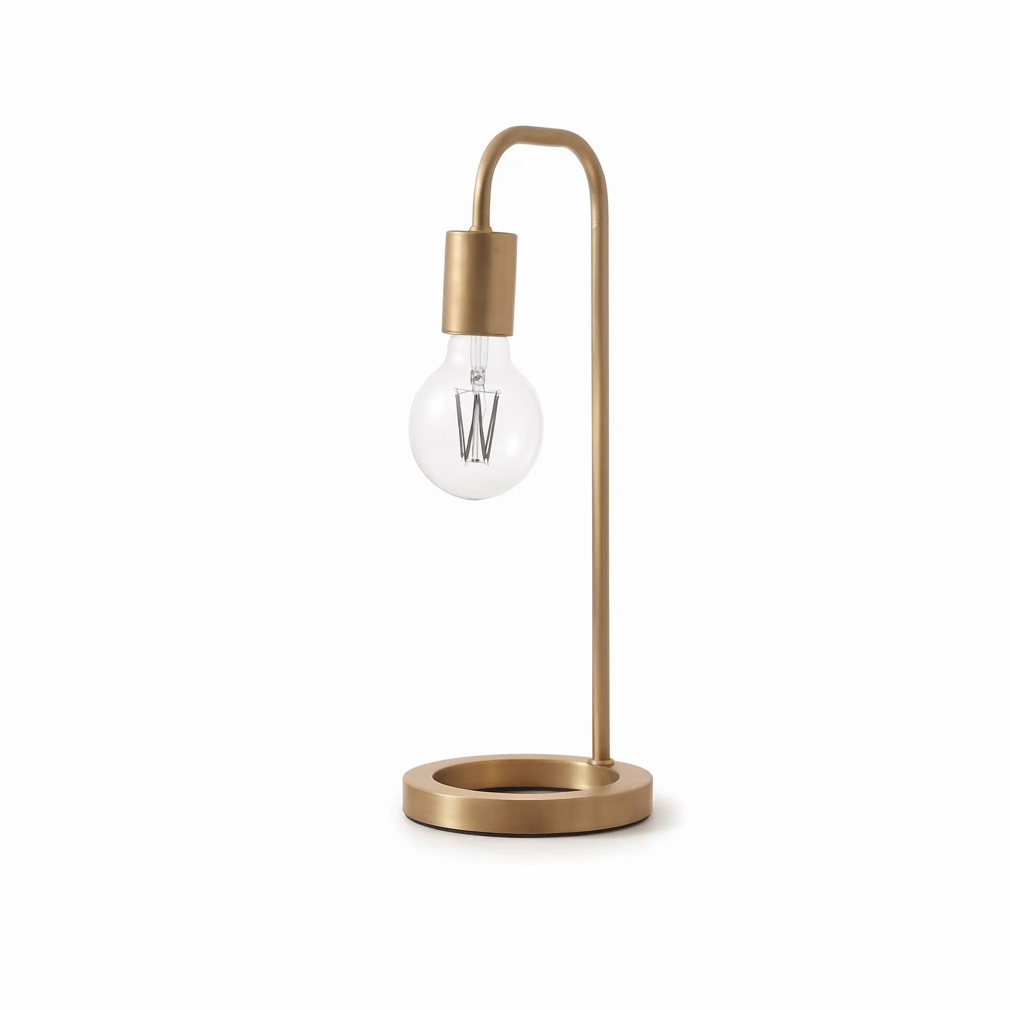 Side-Table-lamp_Furniture-Lighting_11756_3.webp Danny Home TL-060-3 Accent Light | Modern Satin Brass Shepherd's Crook Bare-Bulb Table Lamp – ~20x15x39cm - Image 1
