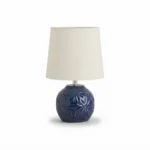 Danny Home Navy Blue Ceramic Table Lamp - 23cm | Bedside Decor