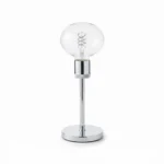 Danny Home TL-050-1 Accent Light | Modern Brushed Chrome Straight Stem Bare-Bulb Lamp – ~15x15x41cm