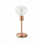 Danny Home TL-050-2 Accent Light | Modern Blush Pink Metallic Straight Stem Bare-Bulb Lamp – ~15x15x41cm