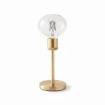 Danny Home TL-050-3 Accent Light | Modern Satin Brass Straight Stem Bare-Bulb Desk Lamp – ~15x15x41cm