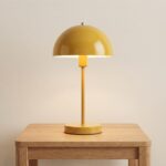Danny Home Modern Metal Dome Table Lamp – Vibrant Yellow (46.5cm) - Image 2