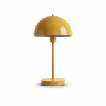 Danny Home Modern Metal Dome Table Lamp – Vibrant Yellow (46.5cm)