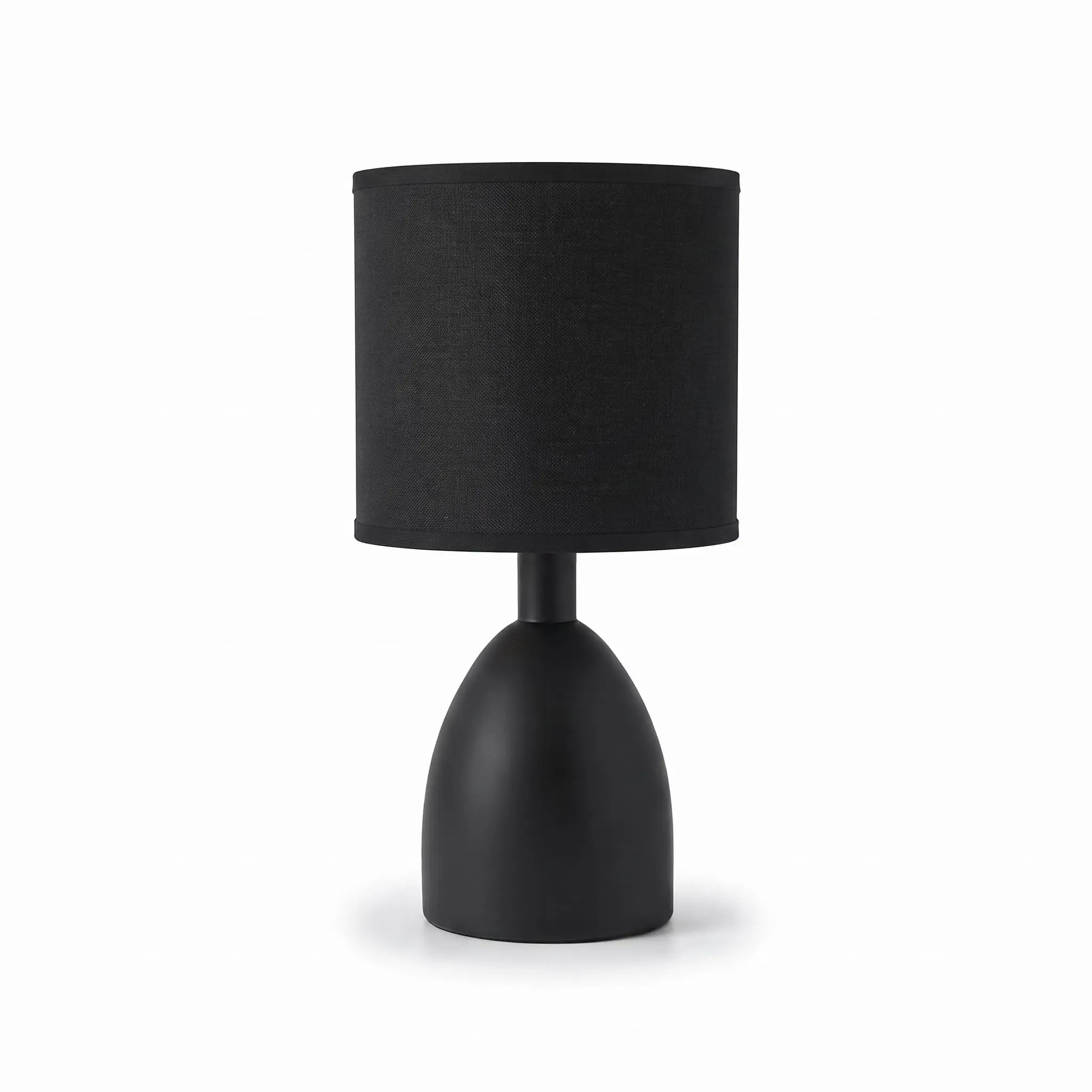 Side-Table-lamp_Furniture-Lighting_15013_3.webp Danny Home Ceramic Table Lamp (Black) | Small Bedside & Reading Desk Light - 23cm - Image 1