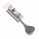 Danny Home 33cm Silicone Soup Ladle – Premium Deep Gravy Sauce Spoon, Minimalist Slate Gray (DH3819-GREY) - Image 3