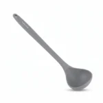 Danny Home 33cm Silicone Soup Ladle – Premium Deep Gravy Sauce Spoon, Minimalist Slate Gray (DH3819-GREY)