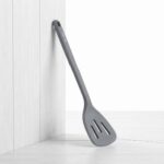 Danny Home 35cm Silicone Slotted Turner – Premium Heat Resistant Fish Spatula & Egg Flipper, Matte Charcoal Gray (DH3823-GREY) - Image 2