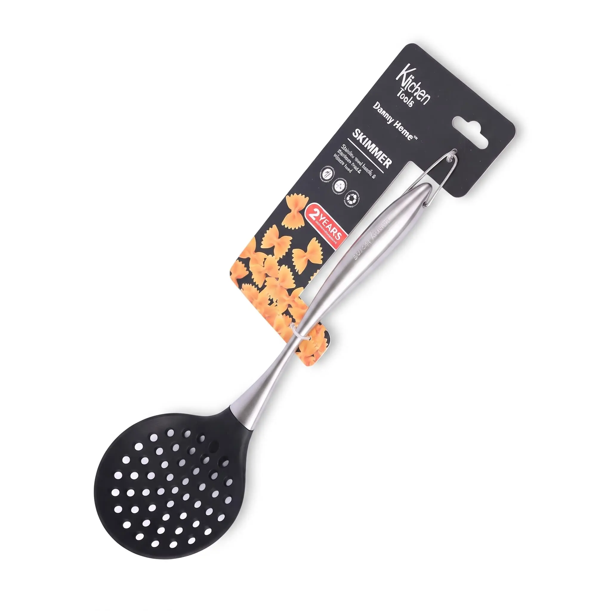 Skimmer-33cm-Silicone-Stainless-Steel_Kitchenware_12172_3.webp Danny Home Silicone & Stainless Steel Kitchen Skimmer (33cm) | SKU: DH3963-BLACK - Image 1