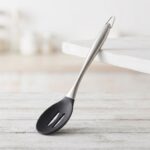Danny Home Silicone & Stainless Steel Slotted Spoon (32cm) | SKU: DH3966-BLACK - Image 2
