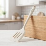 Danny Home 30.5cm Silicone Slotted Turner – Heat-Resistant Non-Stick Fish Slice & Pancake Spatula (DH3585-WHITE) - Image 2