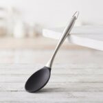 Danny Home Silicone & Stainless Steel Solid Turner (33cm) | SKU: DH3964-BLACK - Image 2