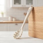 Danny Home 28cm Silicone Spaghetti Server – Heat-Resistant Non-Stick Pasta Fork (DH3905-WHITE) - Image 2