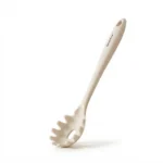 Danny Home 28cm Silicone Spaghetti Server – Heat-Resistant Non-Stick Pasta Fork (DH3905-WHITE)