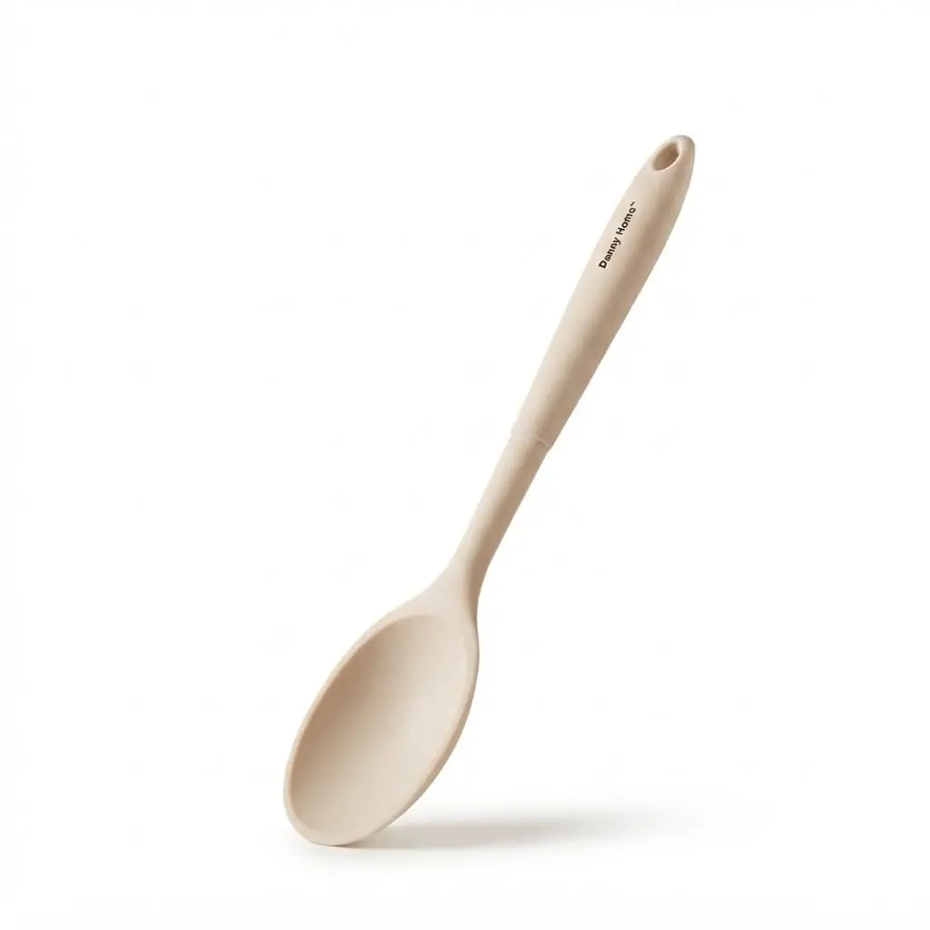 Spoon-28.5cm-Silicone_Kitchenware_12186_3.webp Danny Home 28.5cm Silicone Serving Spoon – Heat-Resistant Non-Stick Cooking Utensil (DH3591-WHITE) - Image 1