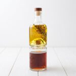 2-Piece Vertical Stackable Clear Glass Cruet Bottle Set with Natural Wood Cork Stoppers - 1966-49 - Image 2