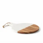 Danny Home Round Marble & Wood Cheese Board (35x25cm) | SKU: CZT44-20